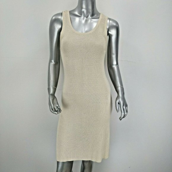 BRAZEAU TRICOT Designer Women's Size M Tank Bodycon Sleeveless Knit Mini Dress - Picture 1 of 8